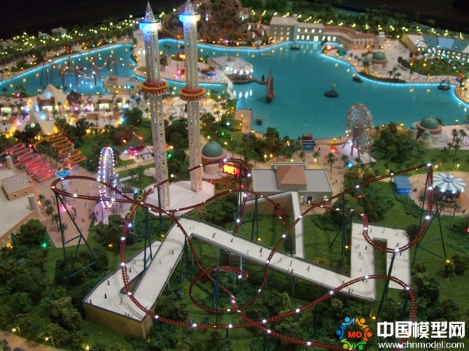 游樂場(chǎng)設(shè)備演示沙盤模型，燃?xì)獍踩鹿恃菔旧潮P模型