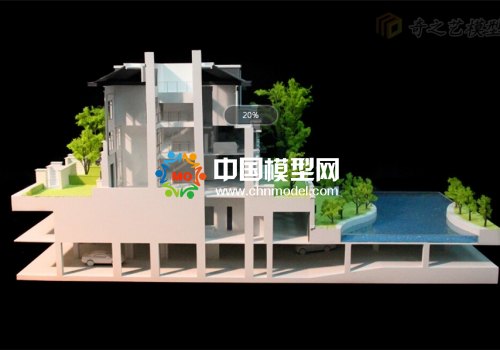 精工細(xì)制的別墅沙盤模型