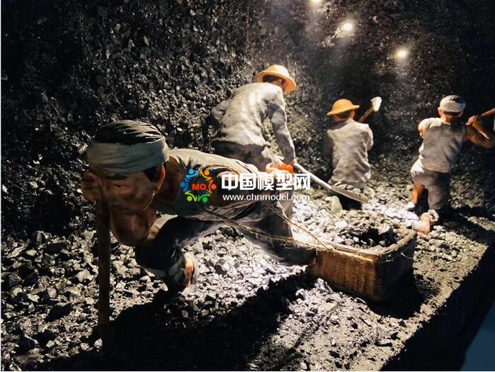 采煤工人微縮場(chǎng)景沙盤(pán)模型
