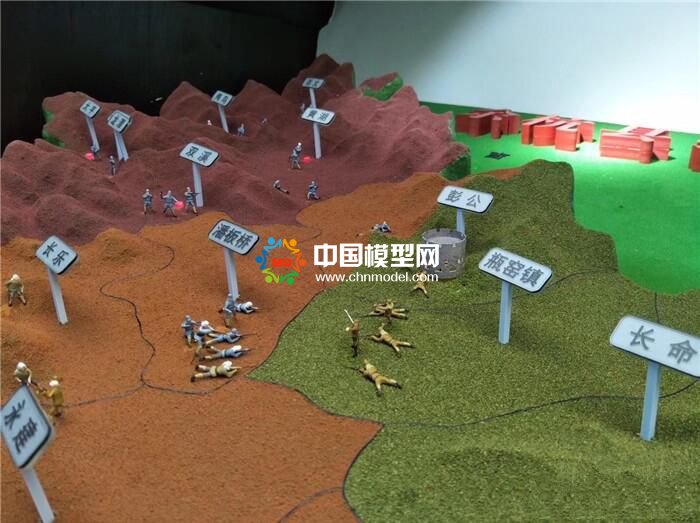 余杭縣抗日根據(jù)地示意圖沙盤