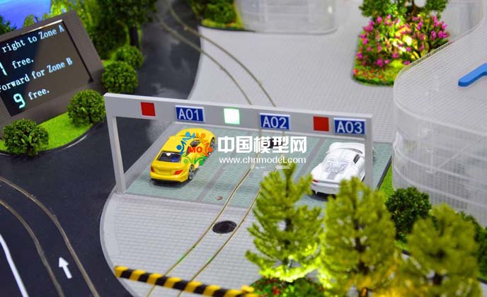 智慧停車沙盤模型