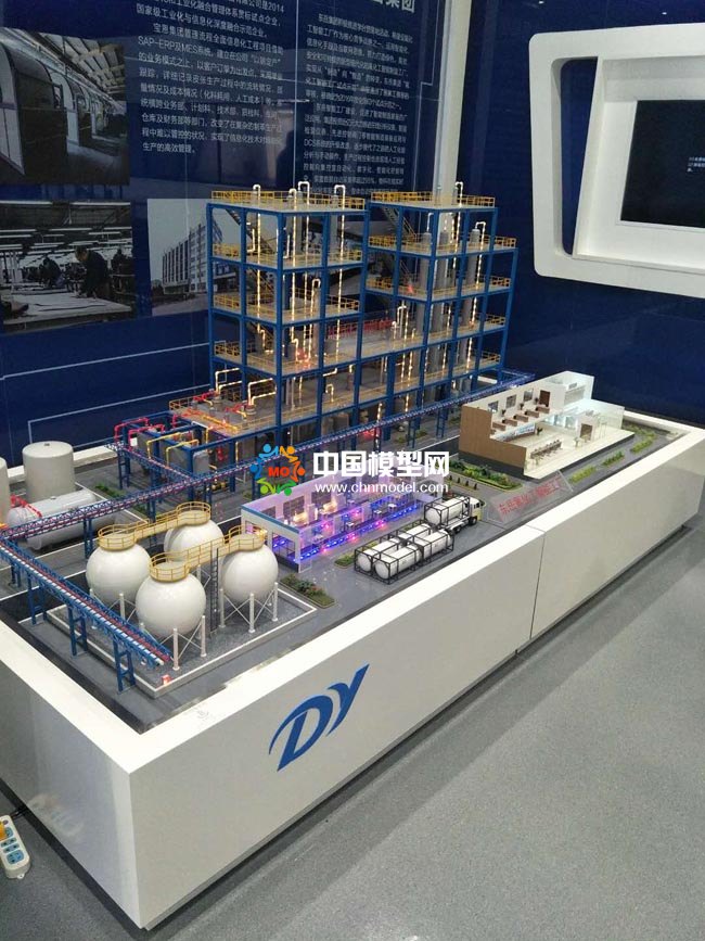 氟化工智能工廠沙盤模型