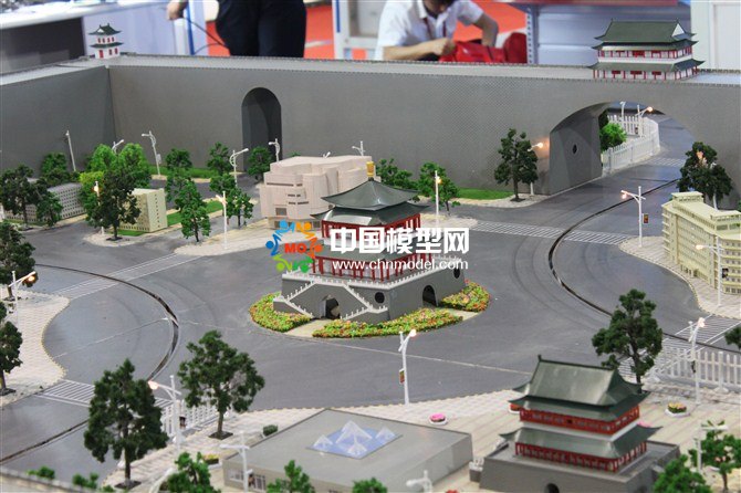 城樓建筑模型，城墻模型