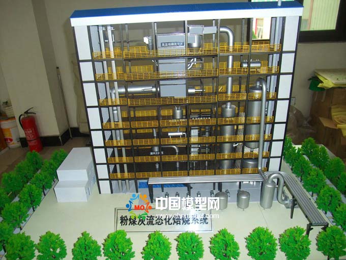 粉煤灰硫酸焙燒處理沙盤(pán)模型