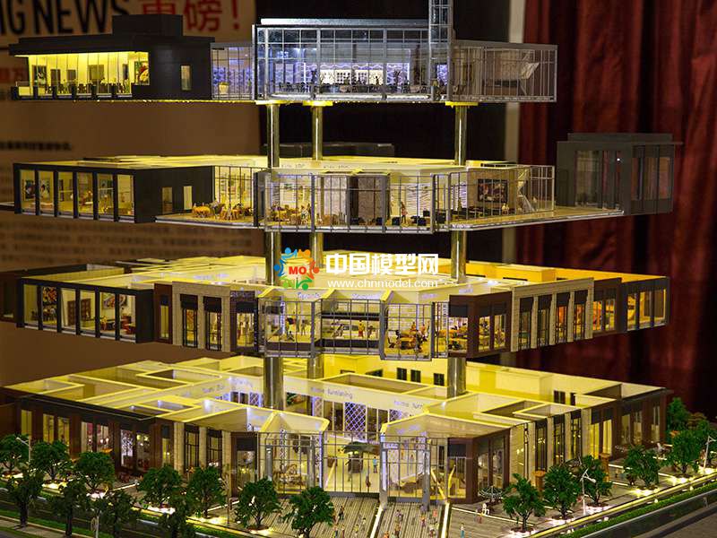 商業(yè)多層升降沙盤(pán)模型