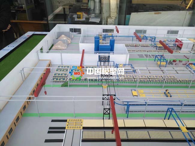混凝土預(yù)制件生產(chǎn)線沙盤模型， 裝配式建筑沙盤模型