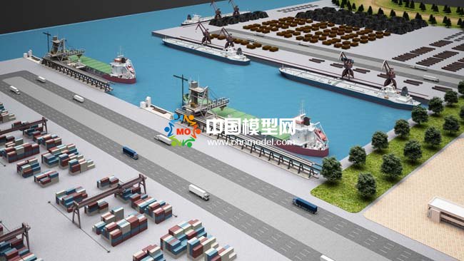 集裝箱貨運(yùn)碼頭沙盤模型