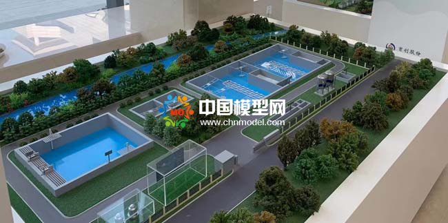 農(nóng)村污水處理系統(tǒng)及標(biāo)準(zhǔn)化鎮(zhèn)級(jí)污水處理廠沙盤(pán)模型