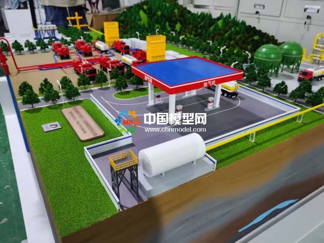 天然氣開采流程作業(yè)運(yùn)輸加氣站沙盤模型