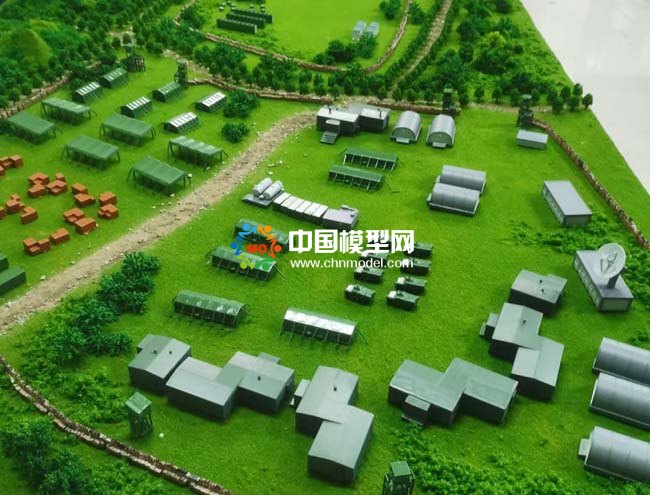部隊(duì)訓(xùn)練營(yíng)地沙盤模型