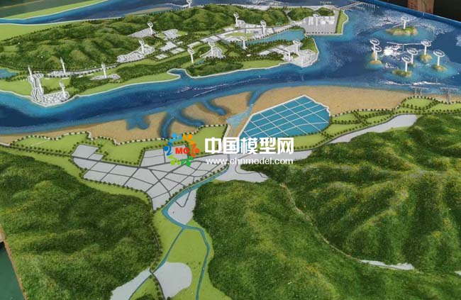 寧?？h強(qiáng)蛟鎮(zhèn)人文旅游規(guī)劃沙盤(pán)模型