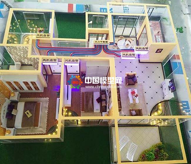 家用中央空調(diào)系統(tǒng)模型沙盤