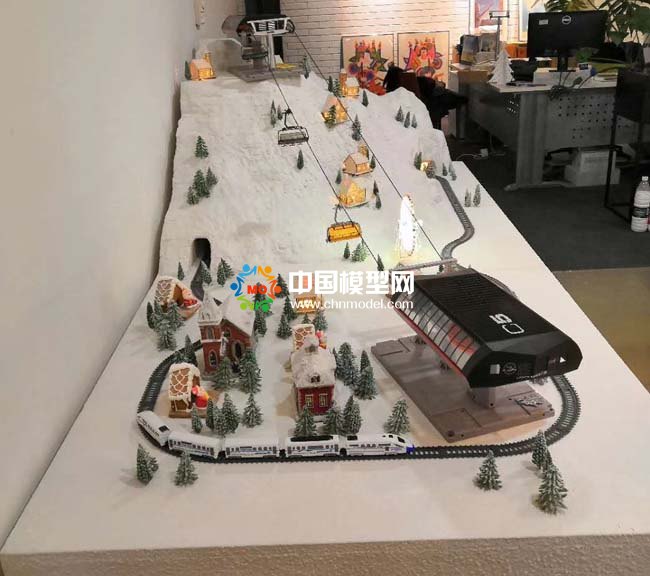 滑雪場沙盤模型