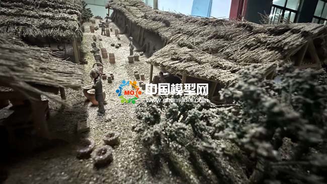 長(zhǎng)沙窯銅官陶瓷燒制技藝復(fù)原場(chǎng)景沙盤模型