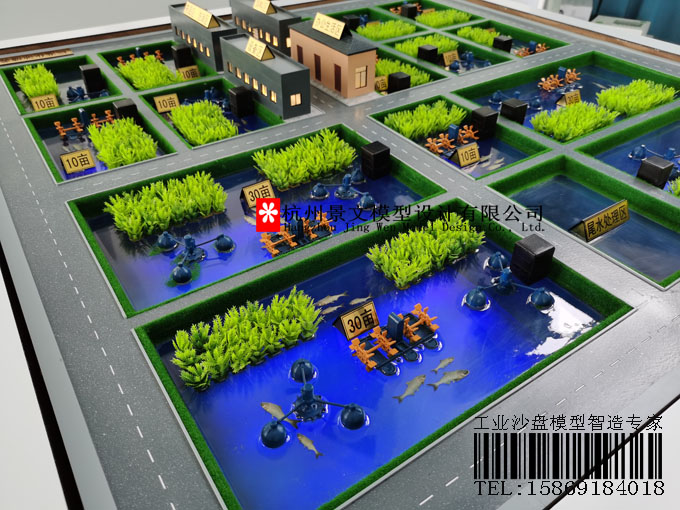 標(biāo)準(zhǔn)化池塘養(yǎng)殖模式沙盤模型