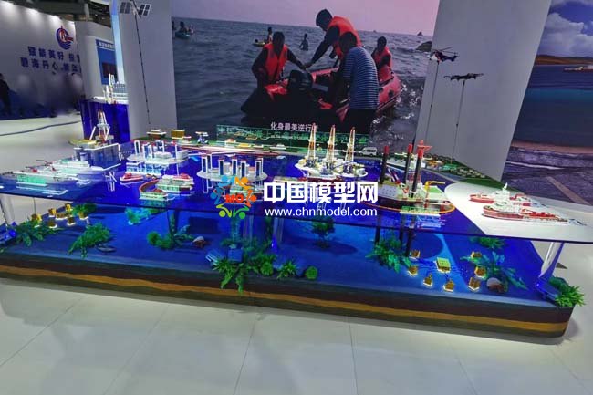 中國石油海上應(yīng)急救援綜合展示沙盤模型
