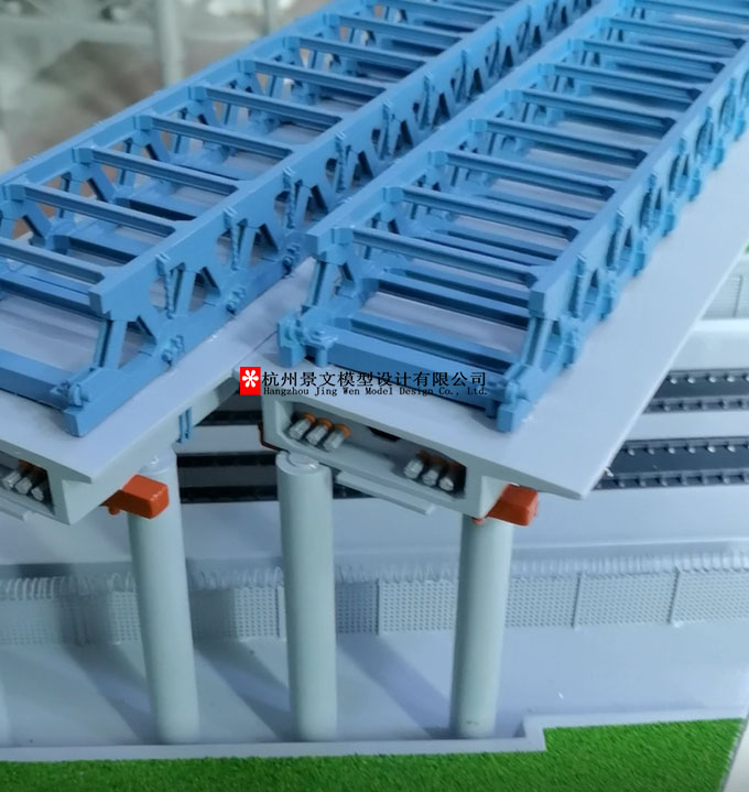 橋梁模型跨高鐵拆除連續(xù)梁工程實(shí)例模型