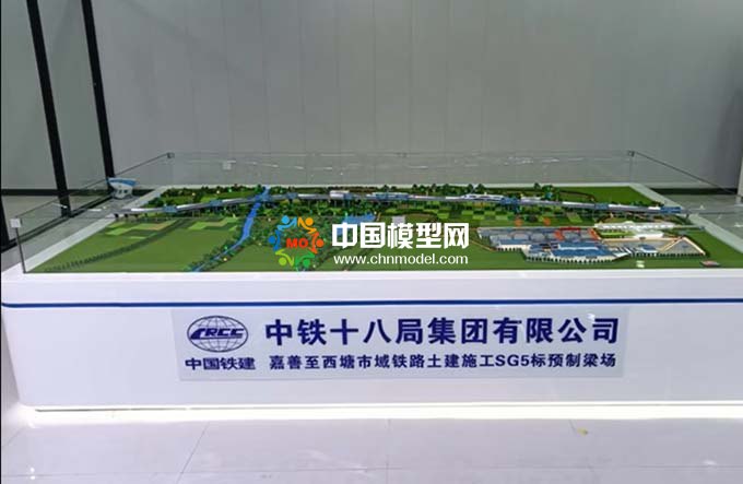 嘉善至西塘市域鐵路土建施工SG5標(biāo)預(yù)制梁場(chǎng)沙盤模型