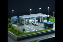 換電站沙盤模型，生動展現(xiàn)換電站全貌