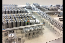 牛奶生產線模型，乳業(yè)生產線沙盤模型